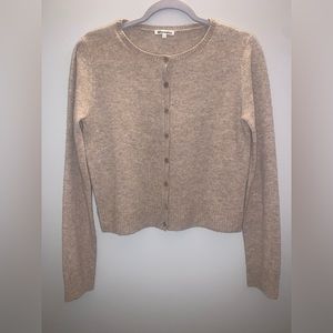 Reformation Cashmere Cardigan Beige